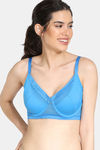 Zivame True Curv Bohemian Magic Double Layered Wired 3/4th Coverage Supper Support Bra - French Blue — thumbnail 1